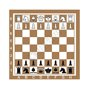 船上有象棋 矢量插图 平板设计平方游戏头脑活动典当比赛城堡锦标赛战略正方形图片