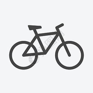 白色背景上的自行车图标 平面样式的自行车矢量插图 设计网站的图标标志车轮运输车辆旅行黑色网络剪影按钮闲暇图片