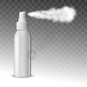 白色空白喷雾器瓶 侧视图与 Spra瓶子管子防腐剂包装除臭剂小样身体洗剂泡沫清新剂图片