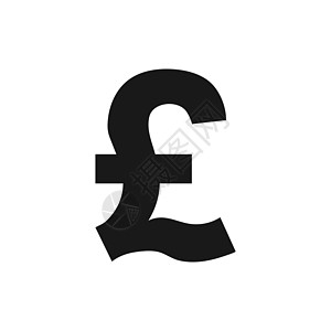 英镑图标 财务符号 矢量插图 平面设计图片