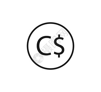 加拿大元图标 矢量图 平板设计经济电脑财富硬币购物插图银行交换投资金融图片