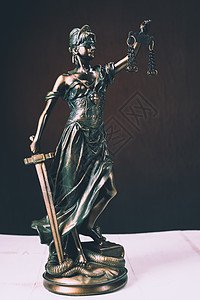 Themis 雕像正义衡量法律律师的商业理念图片