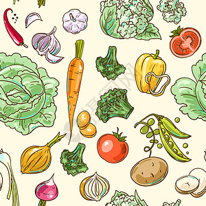 矢量图蔬菜市场美食花园食物厨房收成洋葱辣椒胡椒黄瓜图片