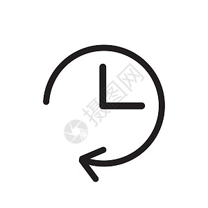 时钟图标说明 平面向量时钟象形图海军计时器绘画警报界面办公室手表产品跑表测量图片