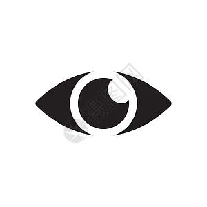 简单的眼睛图标向量 平面样式的视力象形图商业光谱插图科学睫毛男性网络光学镜片圆圈图片