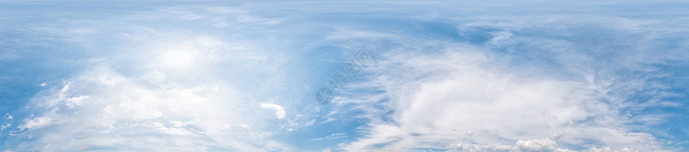 360 度全景天空 有没有地面的云彩 便于在 3D 图形和全景图中使用 用于空中和地面球形全景图中的复合材料 如天空穹顶图片