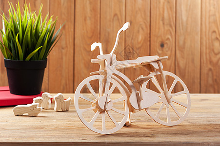 balsa木柴示范包玩具自行车胶水旅行轻木印象工程工艺桌面轮子图片