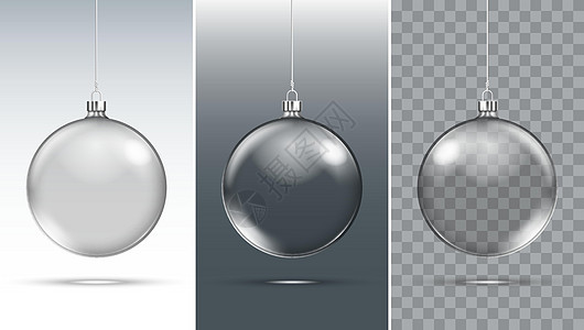 圣诞玻璃球 圣诞装饰辉光气泡圆圈插图空白问候语装饰品奢华礼物水晶图片