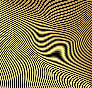 抽象的金色矢量圆圈半色调背景 渐变复古线条图案设计 单色图形中心插图散热螺旋黑色技术艺术标识同心几何学图片