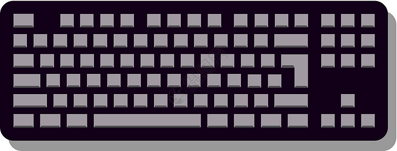 在灰色背景上为您的网站设计应用程序徽标 UI 隔离的时尚平面样式的键盘图标 它制作图案矢量图片