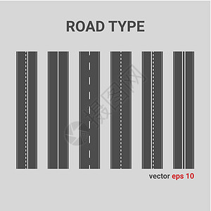 矢量道路类型 垂直笔直的柏油路高清图片