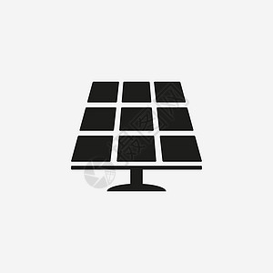 太阳能面板图标 矢量插图 平面设计力量细胞经济活力晴天电气网络电池太阳技术图片