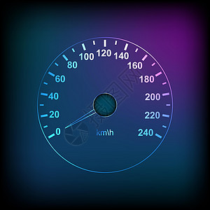 汽车车速表点亮控制插图网络速度车辆里程表指标力量燃料测量图片