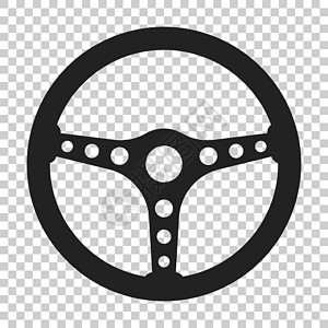 方向盘图标 孤立透明背景上的矢量图解 商业概念车轮象形图汽车插图车辆司机金属圆圈控制运动速度网络图片