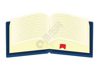 白色背景上孤立的书籍矢量插图图片