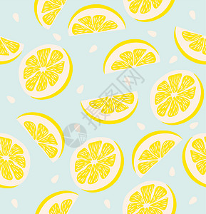 无缝背景的柠檬状切片图片