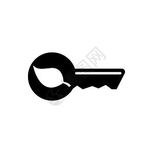电动汽车或 Ecohouse 平面矢量 Ico 的钥匙图片