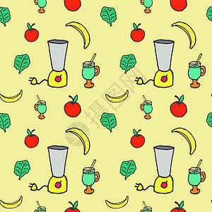 思慕雪无缝背景红色果汁精力食谱饮食香蕉菜单白色生物绿色背景图片