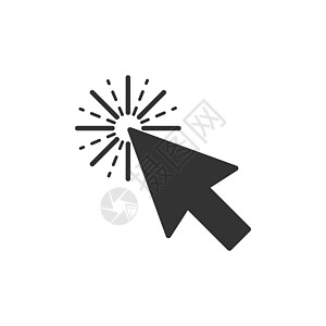 平面样式的计算机鼠标光标图标 孤立在白色背景上的箭头光标矢量图解 鼠标瞄准经营理念指标网络工具互联网按钮徽章指针电脑界面路标图片