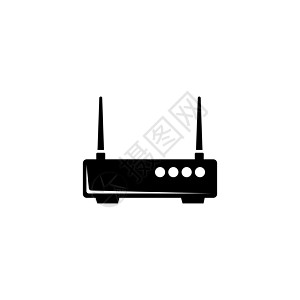 WiFi 路由器网络调制解调器平面矢量 Ico图片