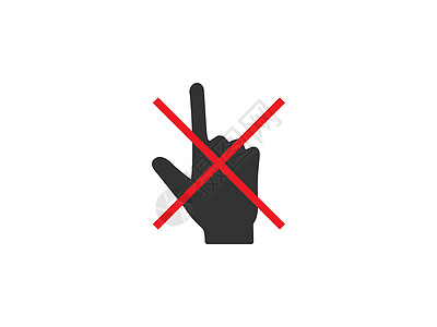 别碰图标 矢量图示 平面设计危险预防禁令艺术按钮手臂博物馆手指横幅标签图片