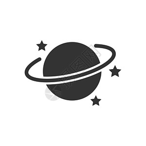 平面样式的土星图标 孤立在白色背景上的行星矢量图解 银河空间经营理念卫星天文学网站戒指气氛太空科学引力星星旅行图片
