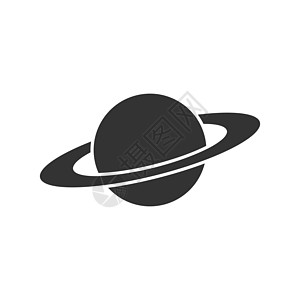 平面样式的土星图标 孤立在白色背景上的行星矢量图解 银河空间经营理念卫星星星磁层勘探圆形椭圆形科学轨道戒指插图图片