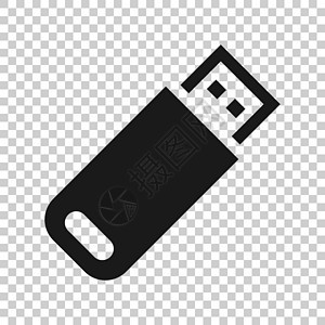 透明风格的 Usb 驱动器图标 孤立背景上的闪存盘矢量插图 数字存储器经营理念电子黑色插头贮存口袋店铺控制数据安全工作室图片