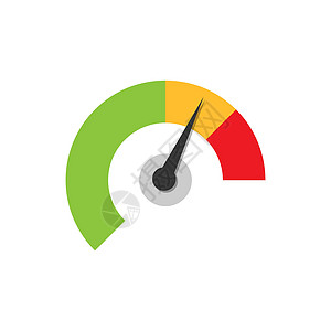 平面样式的仪表仪表板图标 白色孤立背景上的信用评分指标水平矢量图 具有测量规模业务概念的仪表力量商业图表柜台转速表速度进步拨号分图片