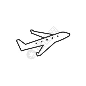 平面样式中的平面图标 孤立在白色背景上的飞机矢量图解 飞行班机经营理念网络艺术商业货物航班乘客航空运输旅行空气图片