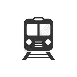 平面样式的地铁图标 在孤立的白色背景上训练地铁矢量图 铁路货运经营理念蒸汽气体物流货物车辆过境路线机车民众运输图片