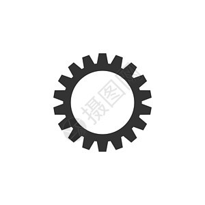 平面样式的齿轮矢量图标 白色孤立背景上的齿轮插图 大齿轮齿轮经营理念商业运动工业工厂圆圈引擎技术工程进步金属图片