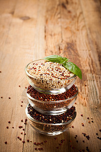 白 红 黑和混合原quinoa谷物麸质粮食纤维美食营养调子种子午餐鹅脚饮食图片