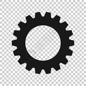 平面样式的齿轮矢量图标 白色孤立背景上的齿轮插图 大齿轮齿轮经营理念运动工业工程商业传播团队合作用户机器工厂图片