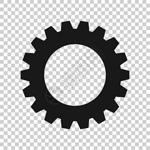 平面样式的齿轮矢量图标 白色孤立背景上的齿轮插图 大齿轮齿轮经营理念运动工业工程商业传播团队合作用户机器工厂图片