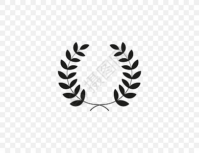 摔跤 奖项 胜利图标 矢量说明 平板设计外套圆圈叶子框架竞赛徽章边界认证领导者力量图片
