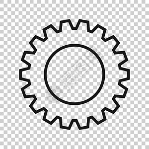 平面样式的齿轮矢量图标 白色孤立背景上的齿轮插图 大齿轮齿轮经营理念工业网络金属圆圈界面运动工厂进步合作力量图片