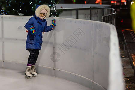 冰林和圣诞树夜景滑冰兴趣旅行冰场娱乐溜冰场博物馆首都喜悦历史性图片