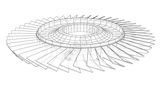 涡轮轮概念大纲力量压缩草图增压螺旋桨制造业机器3d发动机气体图片