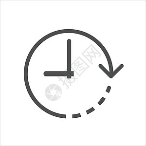 用于 web 和 ui 设计的带有圆形箭头矢量图标的时钟表盘 时间就是金钱的经营理念 在白色背景上隔离的时钟表盘平面图标图片