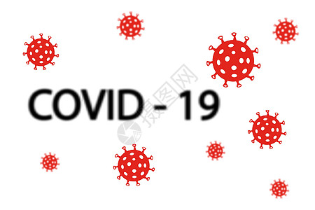 Corona病毒符号 Covid - 19病毒爆发的概念 标志设计矢量图片
