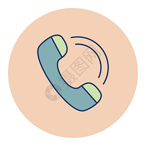 电话听筒矢量图标 电子商务标志讲话互联网细胞网络插图按钮商业服务背景图片