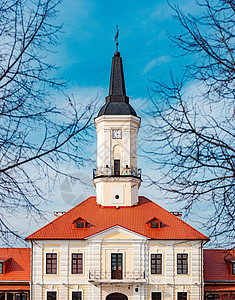 白俄罗斯的历史建筑 旧的有塔楼的建筑图片