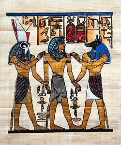 埃及Papyrus 绘画手稿莎草宗教异国法老古董旅行旅游历史文明图片