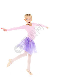 小女孩芭蕾舞者表演舞蹈学校公主童年舞蹈家裙子快乐艺术班级足尖婴儿背景图片