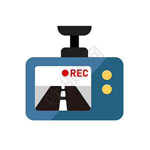 汽车驾驶录像机矢量图标它制作图案背景图片