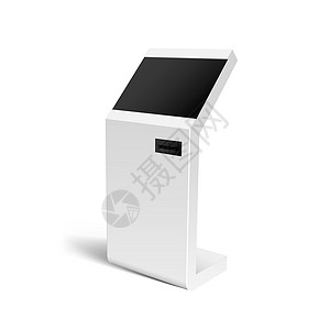 现实的 3D 付款终端 自动取款机 POS Mock Up图片