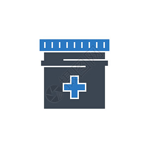 Pills Tube 相关矢量晶体图标药片玻璃治疗医疗保健蓝色安瓿制药卫生网络图片