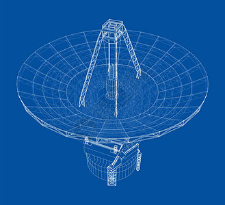 产品图无线电望远镜概念概要说明商业智力网络草图天文学收音机信号雷达天线科学背景