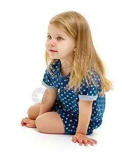 小女孩坐在地板上 她正在睡觉快乐幸福微笑乐趣孩子女学生童年喜悦女性青年图片